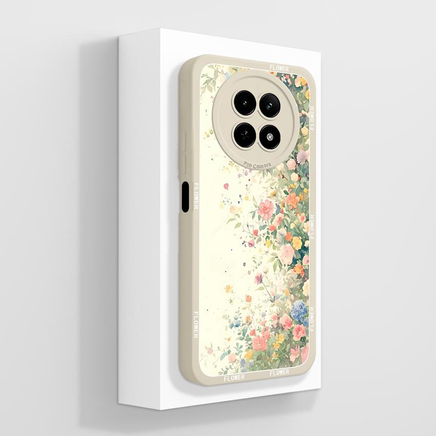 Case For Oppo Realme 12 13 14 P1 P2 Pro 14T 12X Phone Bags Cute Bear Paw Patterns Liquid Silicone Upgraded Dustproof Protective Shell For Oppo Housing