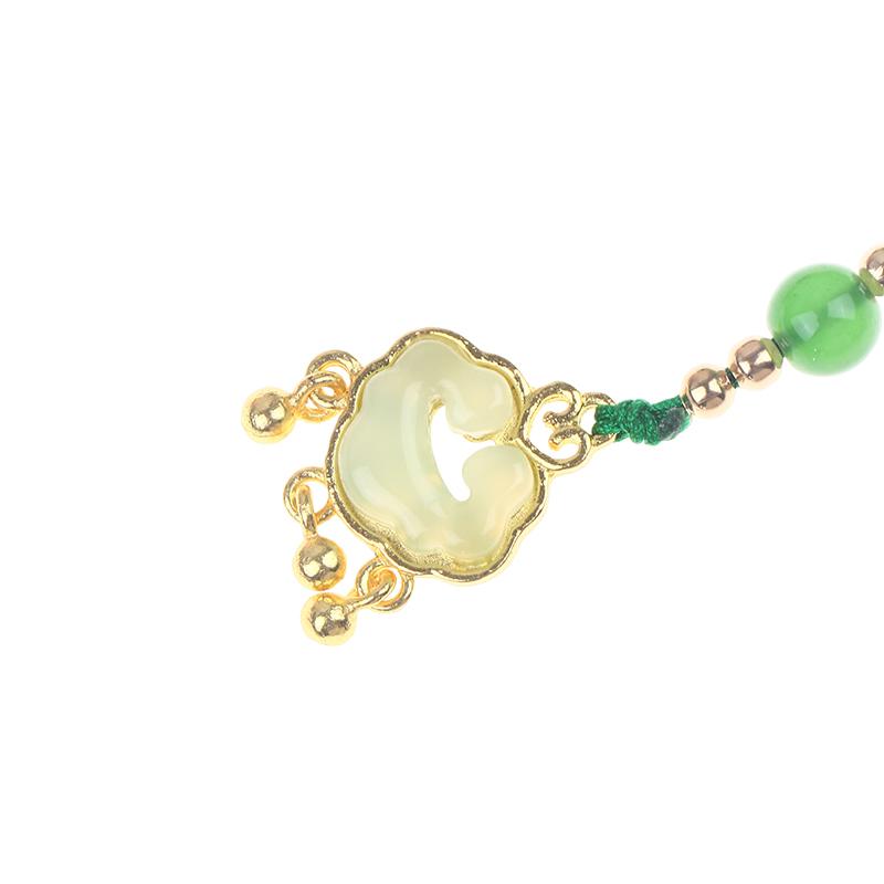 Fresh Ancient-Style Peace Buckle Necklace,New Tassel Beaded Long Crossbody Chain,Retro Jewelry For Women, Daily Accessory