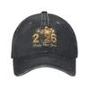 Summer Happy New Year Party 2026 Disco Ball Bow Baseball Cap Sun Men Adult Casual Tennis Skate Baseball Caps
