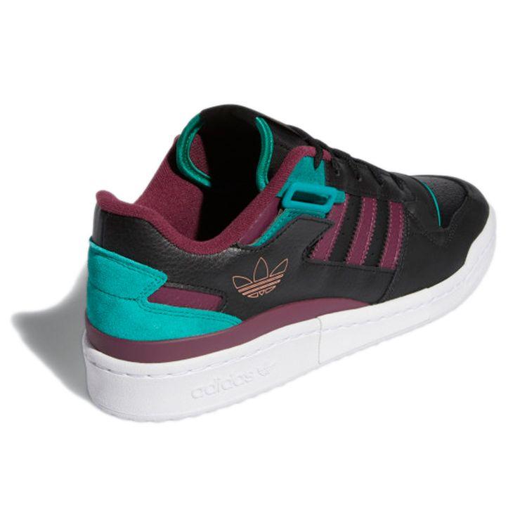 Adidas Forum Exhibit Low Schwarz Victory Crimson Herren Sneaker Core-Black Glory-Green H01912