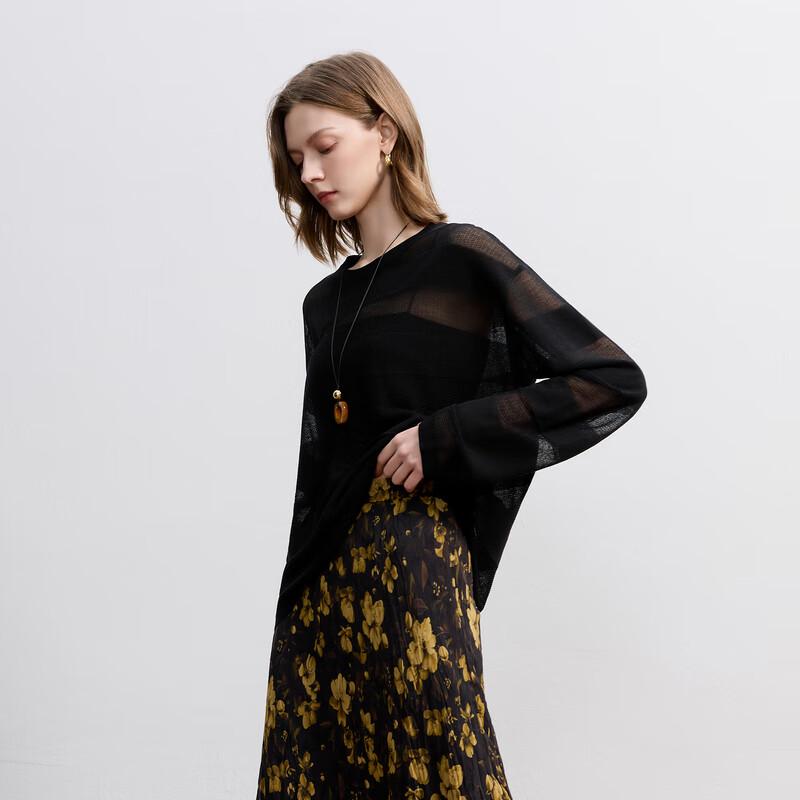 Sancai 2025 Autumn Sheer Knit Pullover