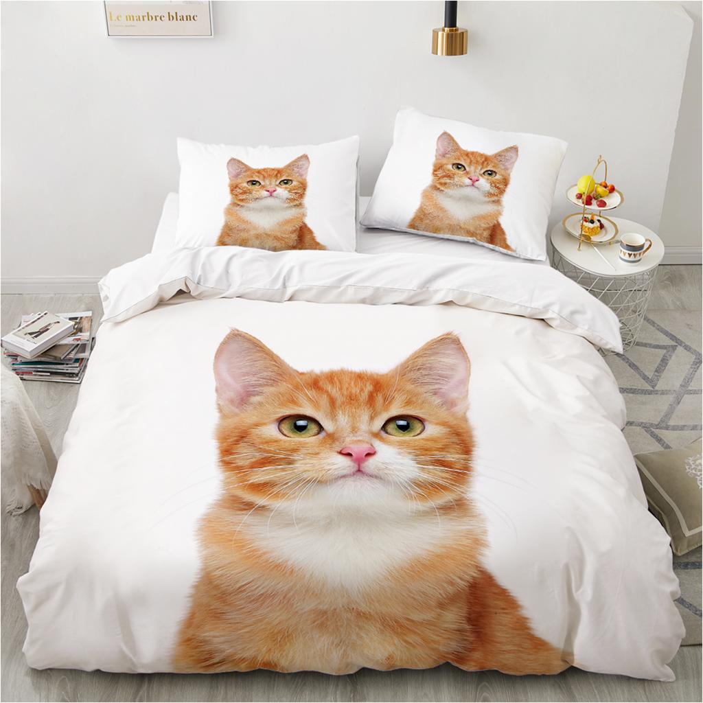 Border collie Bedding Set for Kids Boys, Cute Dog Cat Printed Duvet Cover Set, Twin/Full/Queen/King Bed Linen 200x200 140x200