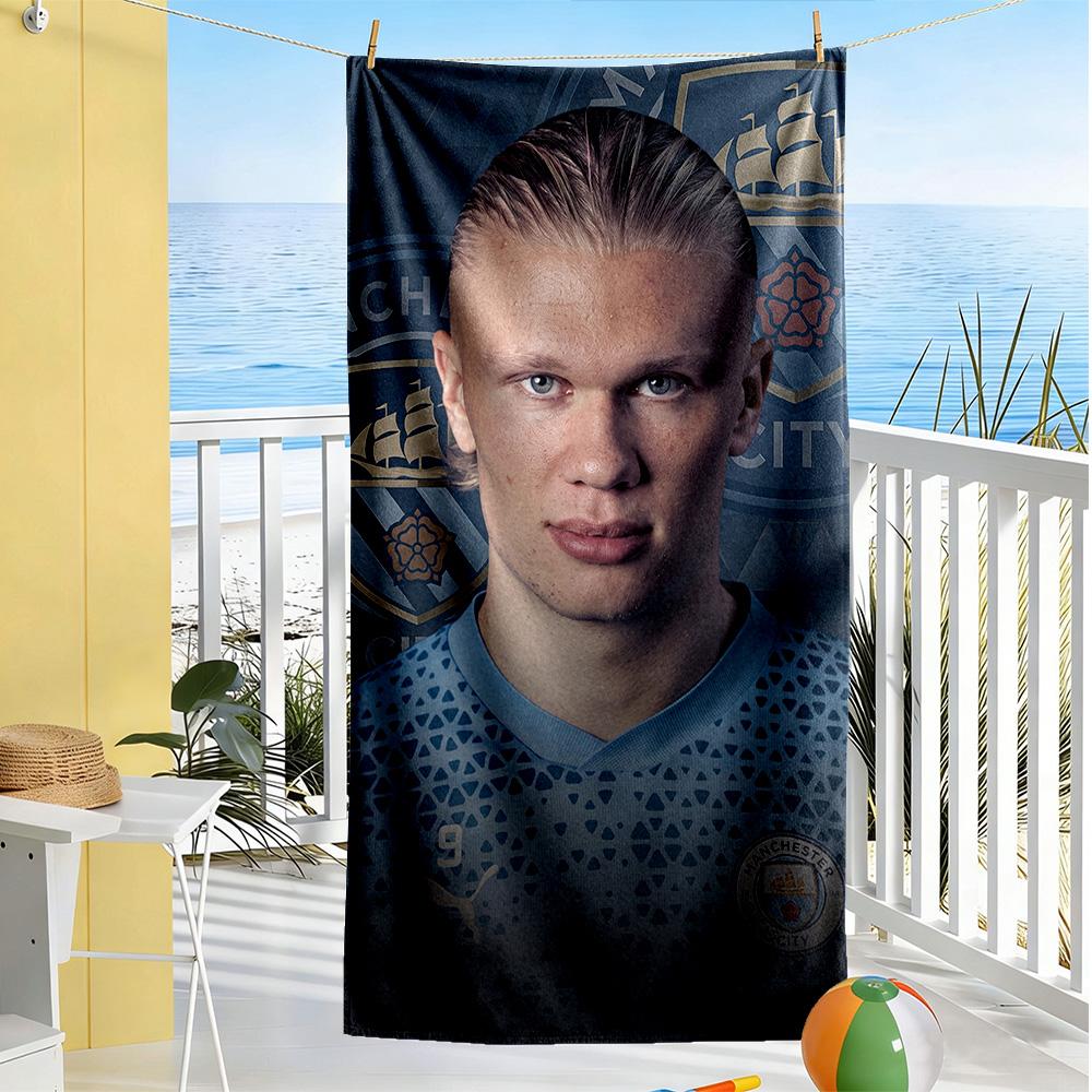 Haaland Beach Towel Super Soft Microfiber Quickdry Fabric Comfortable Lightweight Suitable for Swimming, Gym, Camping, Yoga Vacation