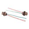 2Pcs Brake Light Socket Female Head Lightweight Compact Easy Use Pigtail Light Socket for Vehicles Trailers