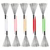 1Pair Double Head Drum Brush Carbon Steel Wire Brush Percussions Drum Stick