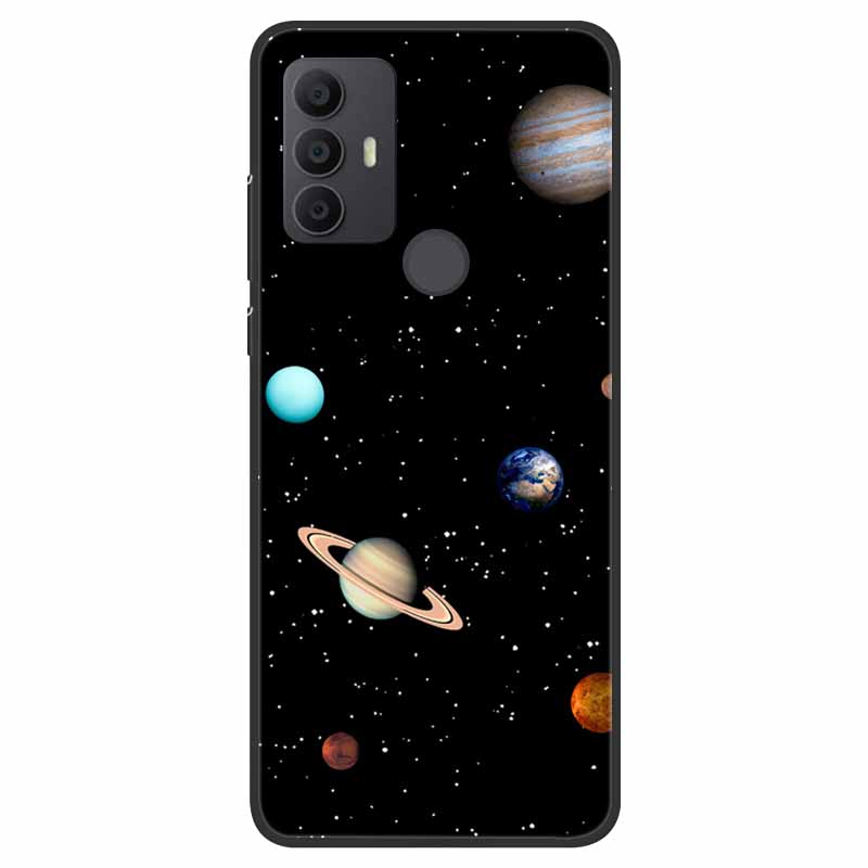 For TCL 30 SE Case Silicone Starry Space TPU Soft Back Cases For TCL 305 Cover Marble Painted for TCL 30SE TCL305 Fashion Bags