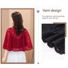 Spring Summer Shawl Coat Thin Scarf Long Sleeve Lace Temperament Cardigan Outwear Shoulder False Collar Out All-Match Ponchos