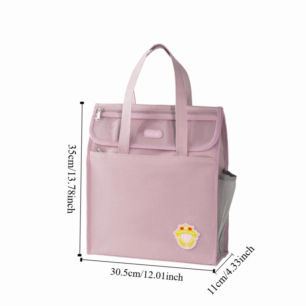 Lightweight Oxford Cloth Handbags Solid Color Student Book Shoulder Bag Canvas Tote Bags  Teenager