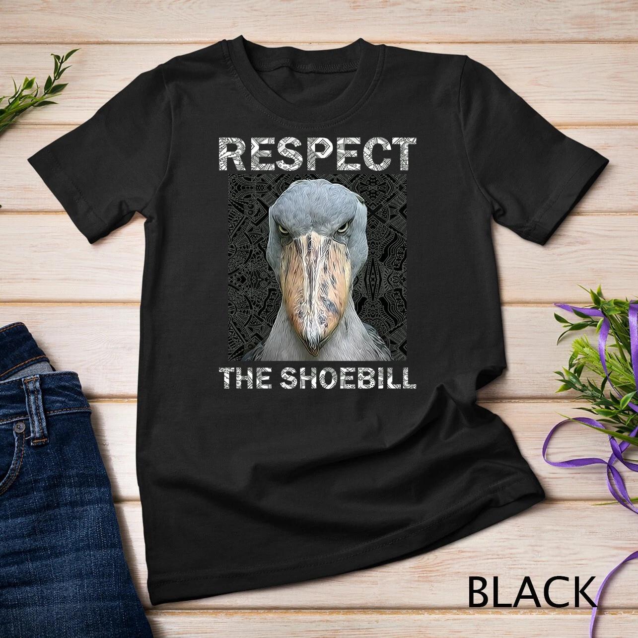 Respect The Shoebill African Bird Aztec Mayan Bird Lover Unisex T-shirt L