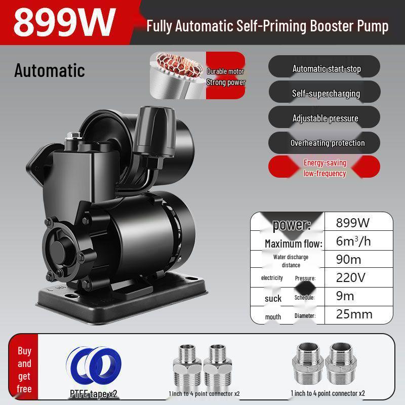Smart Self-Priming Household Booster Pump 220V for Water Heaters and Solar Systems