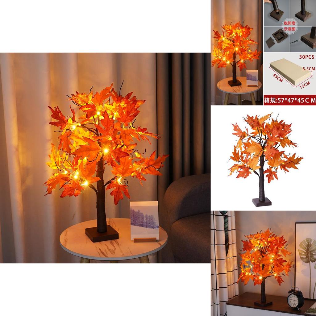 Led Maple Tree Light With 24 Leds For Thanksgiving Christmas Party Home Decoration Indoor Garden Scene