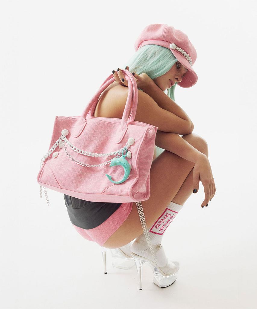 Sculptor Chain Terry Bag Acid Pink