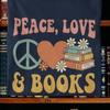 Peace, Love and Books Funny T-shirt for the Reading Enthusiast