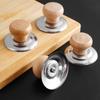 1/3 PCS Universal Pot Lib Knobs Caps Wooden Heat-Resistant Cooking Pan Lid Covers Replacement Lifting Handle Cookware Handgrip