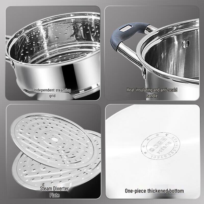 Adneny AS-512 3-stöckiger Fünfschicht-Dampfgarer aus Stahl