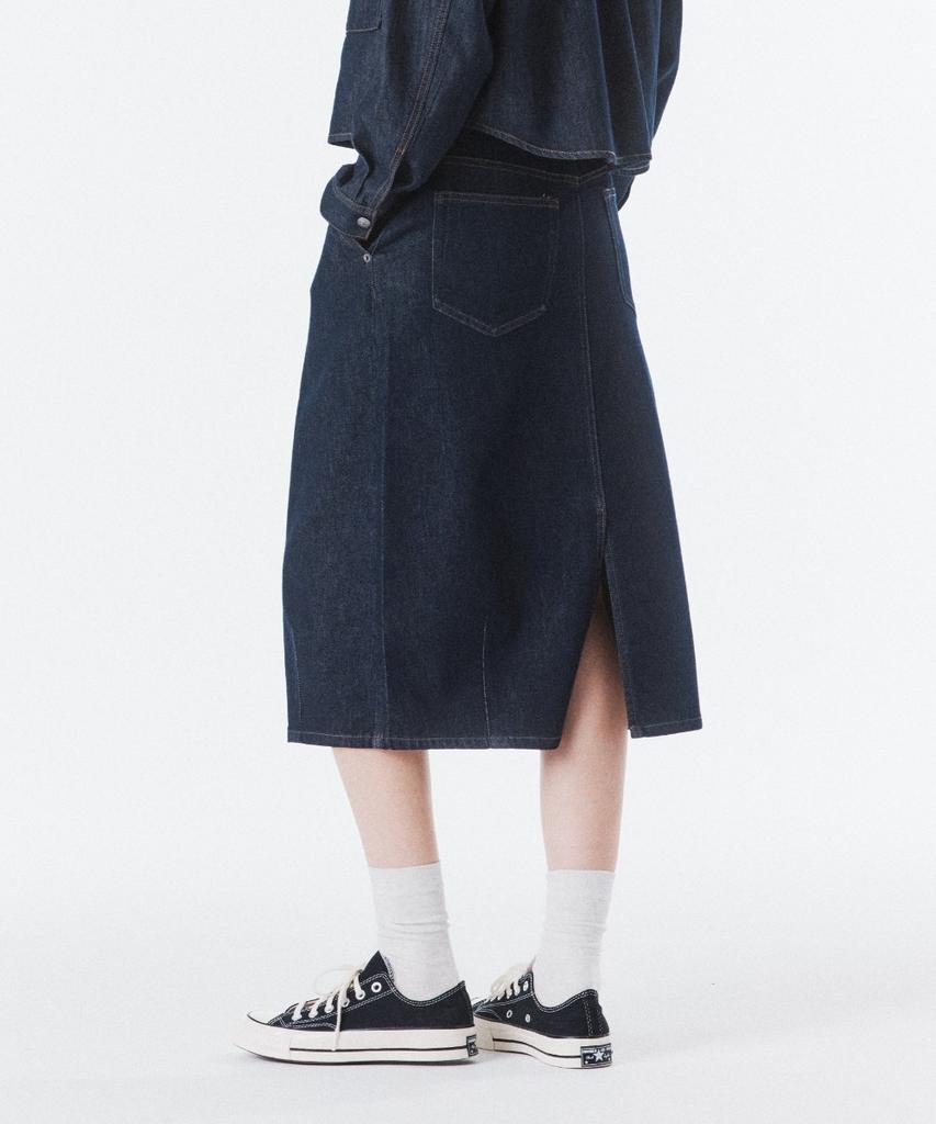 BROMPTON LONDON W Denim Skirt - Indigo (P261Wsk460)