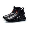 Zapatillas de Baloncesto Li Ning CF Antideslizantes Resistentes a la Abrasión de Caña Alta para Hombre Color Negro AGBP101-2