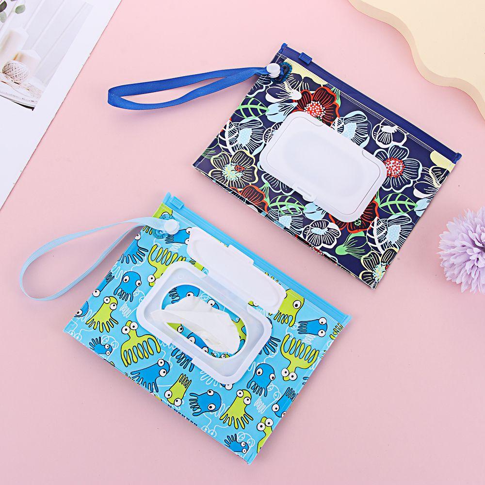 Outdoor Baby Product Flip Cover Stroller Accessories Tissue Box Wet Wipes Bag Cosmetic Pouch