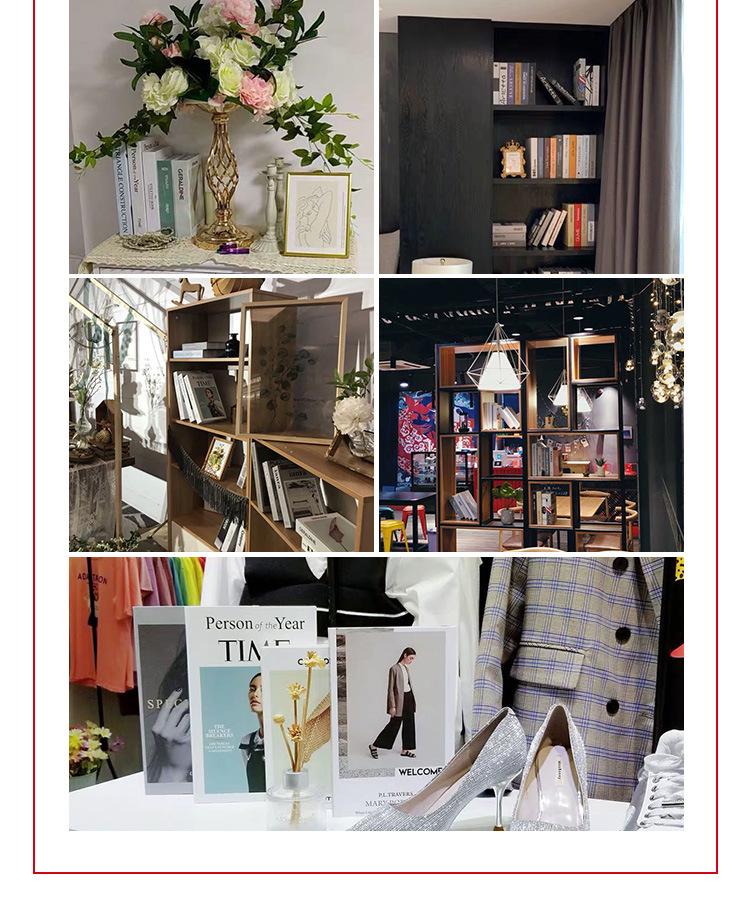 Nordic Minimalist Decorative Bookshelf Props for Modern Living Room and Wine Cabinet Display