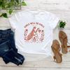 Piger Vil Være Piger Bønnebidt Kvinder T-shirt Feministisk Insekt Grafisk T-shirt Vintage Botanisk Bønnebidt Toppe Naturelsker Gave
