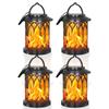 2/4PCS Solar Flame Hanging Lamp Waterproof Outdoor Light with Flickering Effect for Garden Patio Yard Path Christmas Decor