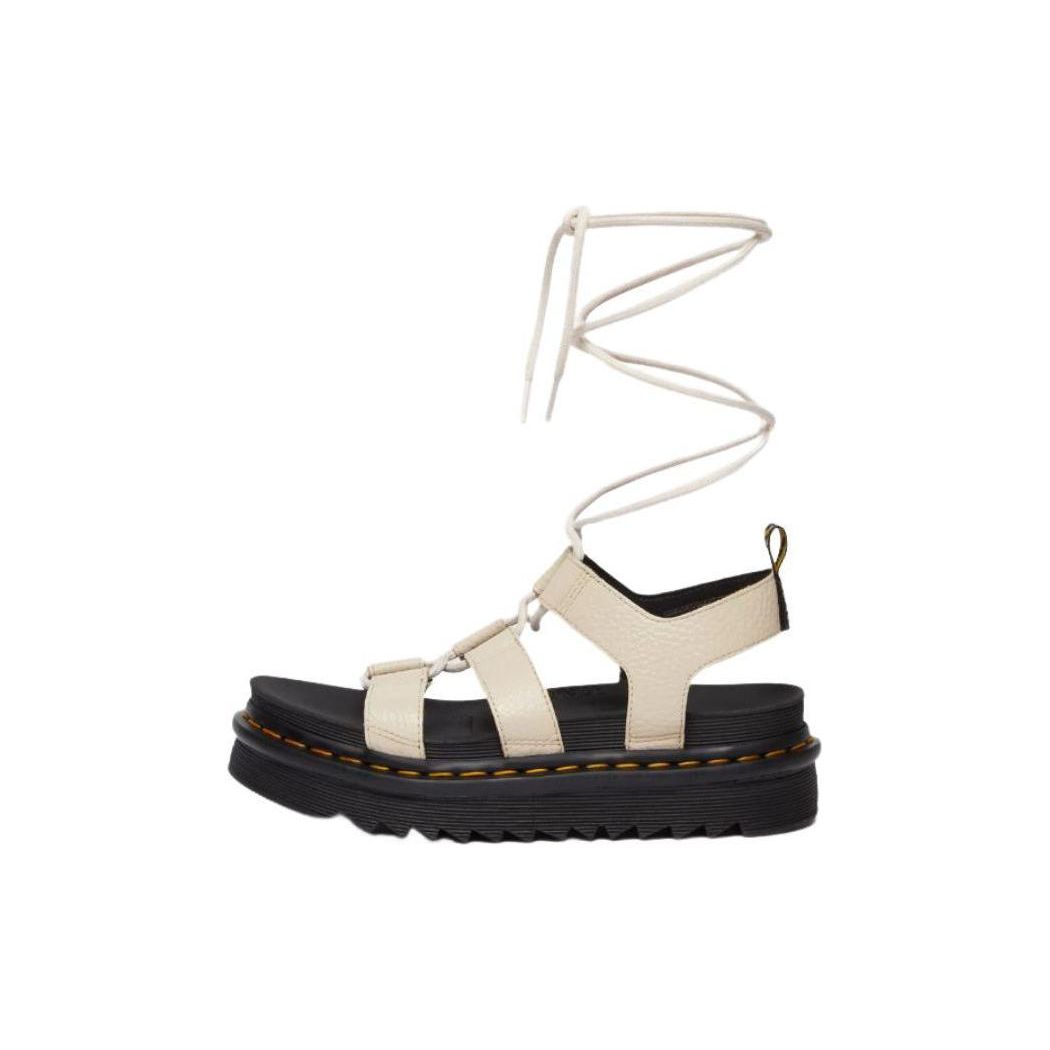 Dr. Martens Leather Comfortable Thick Sole Roman Sandals Women sandals Beige 30764292 37