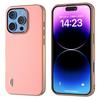 ABEEL For iPhone 16 Pro Case Electroplating Edge Genuine Cow Leather+PC+TPU Phone Cover