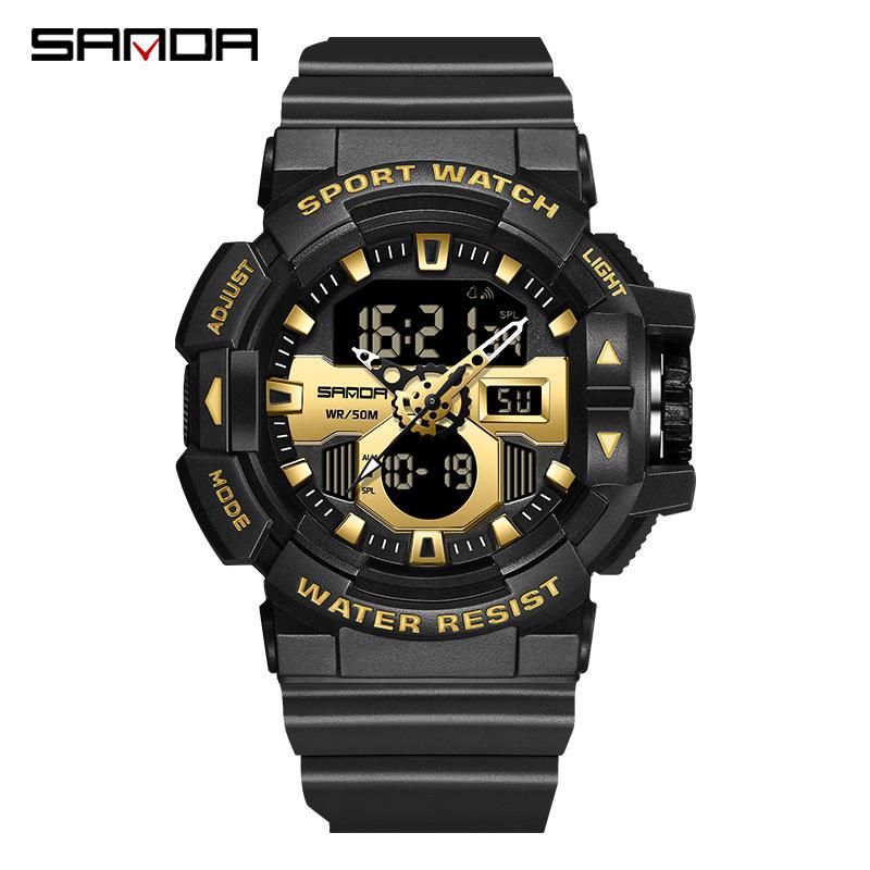 SANDA new multifunctional men's youth outdoor sports waterproof wrist watch