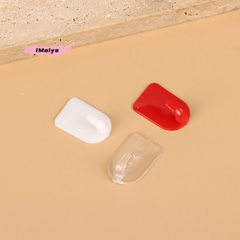M-9Pcs Mini Small Hooks Multi-purpose Strong Adhesive Hanging Keys Coat Hats Necklace Decorations Small Hooks Household Products
