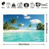 2D Tropical Isle Palm Beach Backdrop Birthday Wedding Party Wall Tapestry