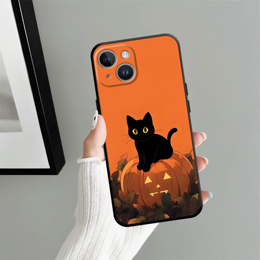 Pumpkin Spider Black Soft Phone Cover Case for iPhone 13 12 11 17 Pro Max 17Air XR XS Max 7 8 15 16 14 Plus