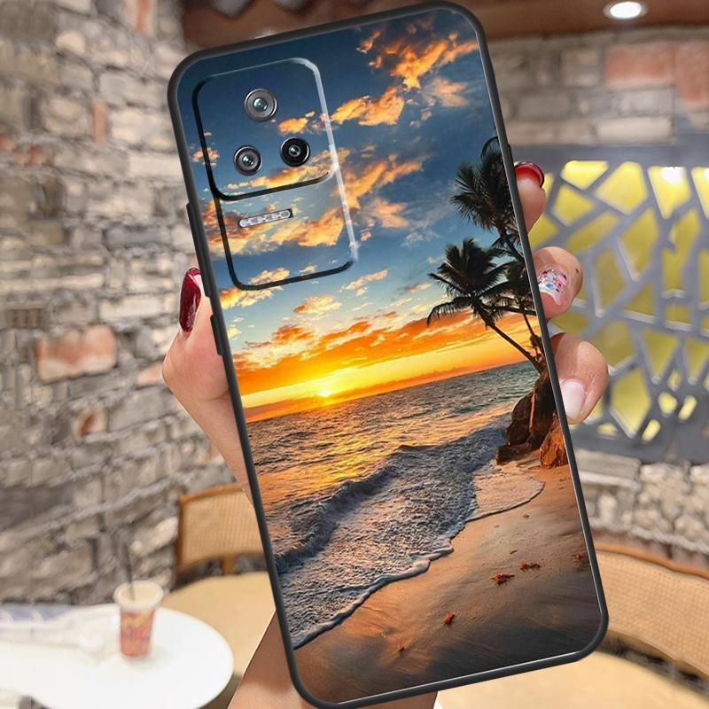 Summer Beach Sunset On Sea Case For Xiaomi 14T Pro 13T 11T 12T 13 14 15 Ultra POCO X6 X7 Pro X3 X5 M6 F5 F6 Pro Cover