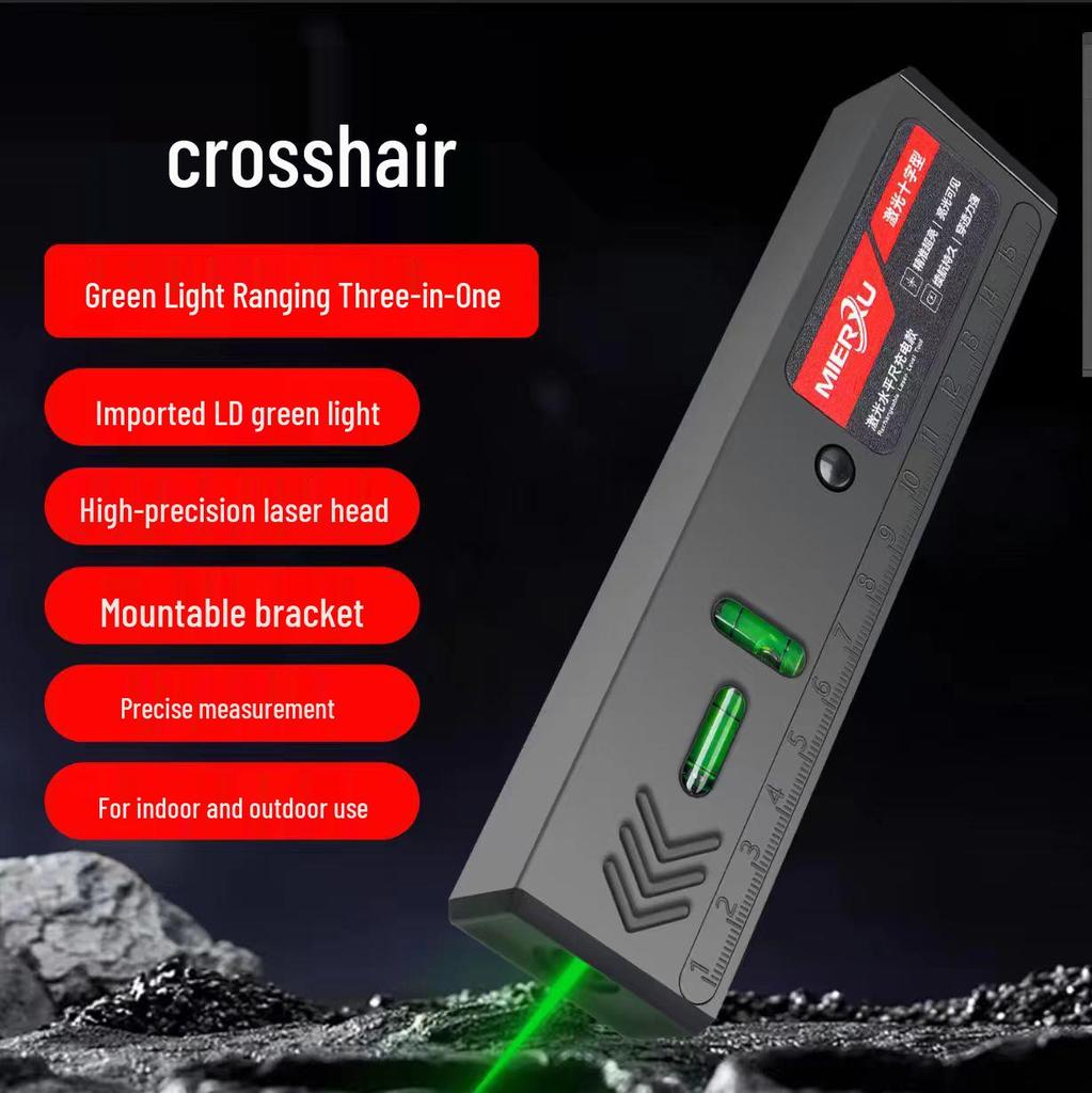 Level Green Light Magnetic Laser Electronic Cross Measuring Spirit Level