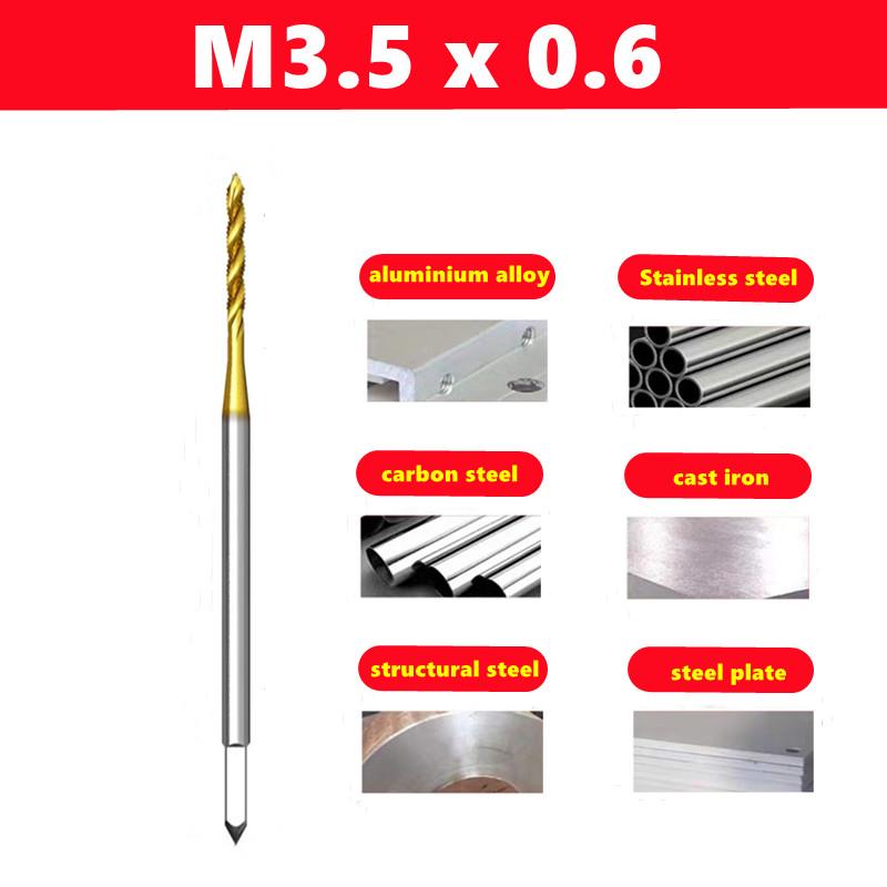 1pcs spiral groove machine tapM2-M36 HSS titanium coating , used for stainless steel internal thread tapping and drilling tools