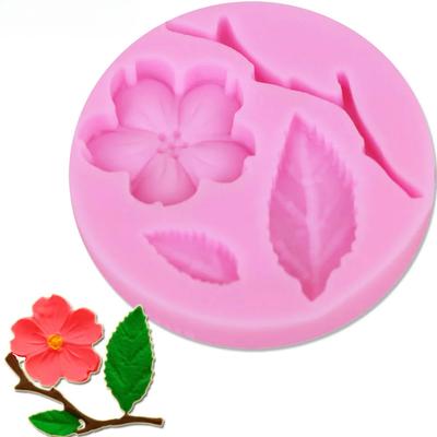 Plum Blossom Leaves Cake Molds Silicone Form For Baking Candy Pudding Cupcakes Pastry Decoration Confectionery Moulds
