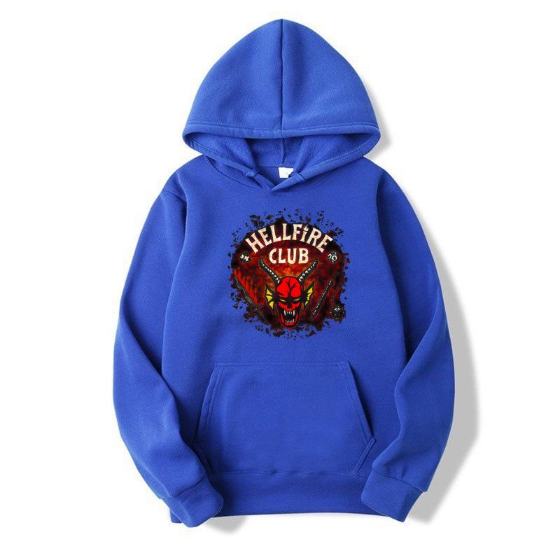 2025 Kids' Stranger Things Hellfire Club Fleece Hoodie for Autumn/Winter