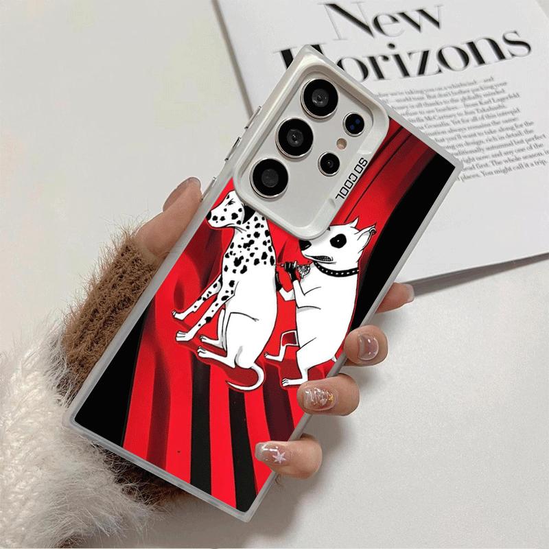 Bull Terrier Dog Cute Puppies Soft Phone Case for Samsung Galaxy S24 S25 FE S26 Edge S23 Ultra S22 Plus S21 + Shockproof Cover B