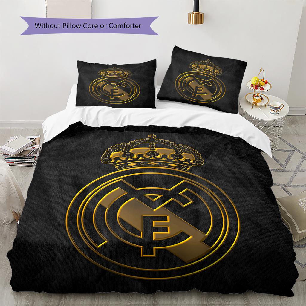 Madrid Pattern Bedding Home Decoration Birthday Gift (1 * duvet cover + 2 * pillowcase, without core)