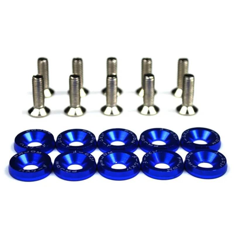 Universal M6 Aluminum Fender Screw Washers Bolts JDM for Automobile Fender Headlight Bumper Car Modified Fasteners Car-styling