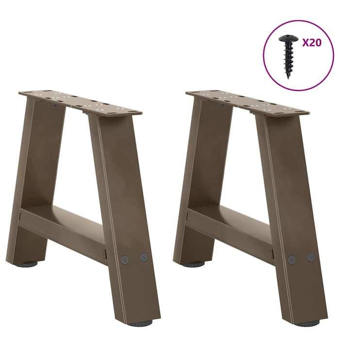 VidaXL Pieds de table basse en forme de A, 2 pièces, 40 x (30-31) cm, acier 4012815
