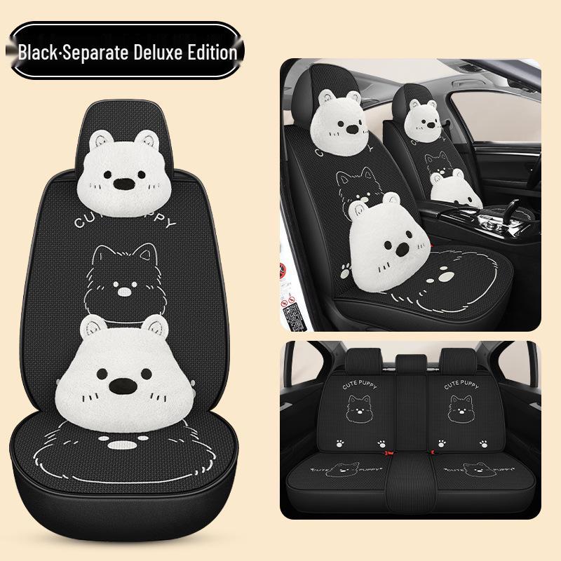 Cartoon West Highland Car Seat Cushion for BYD Seal 06 Yuan PLUS/Pro - Universal and Breathable, All-Season.