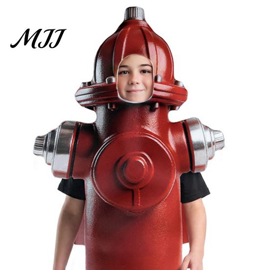 Stage Performance Apparel Hydrant Costume for Adults and Kids, Realistic Cosplay Halloween Outfits Apparel, Hooded Dress-Up Outfit Festival Parties