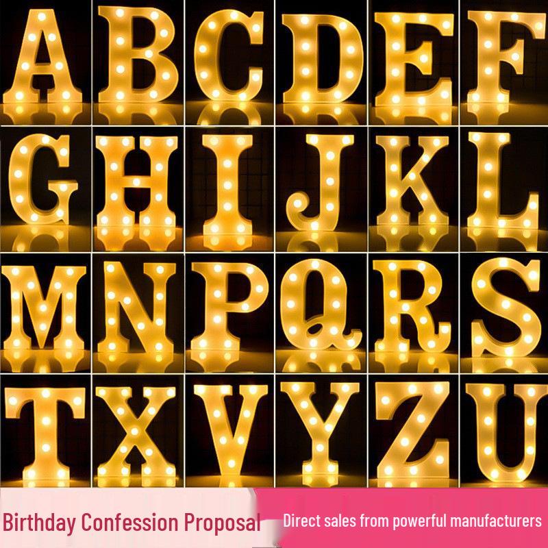 

LED Letter Lights: Surprise Birthday, Proposal & Party Decoration Decorative Lights with Batteries