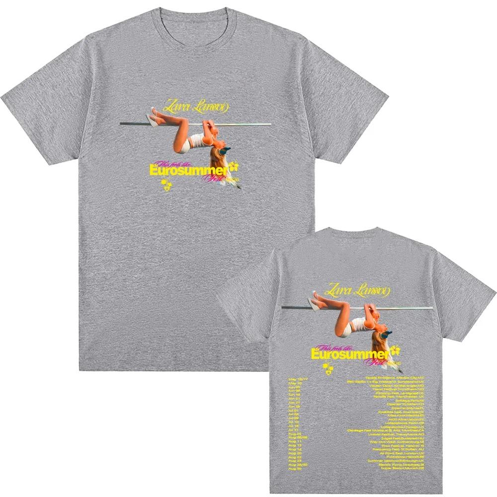 Singer Zara Larsson T-Shirt 2026 Midnight Sun Tour TEE Fan Edition Fashion High Quality Graphic Printing Clothes Cotton