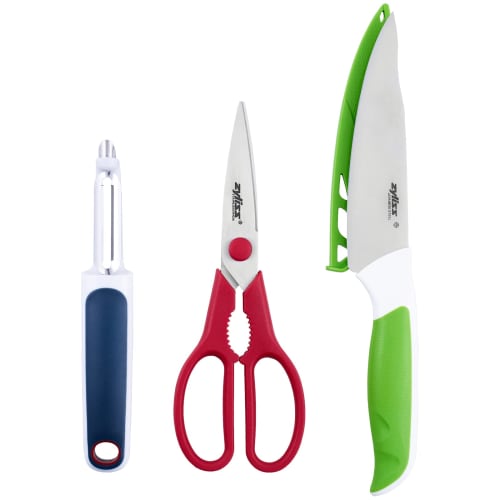 Chilis 3-piece Set: Knife, Scissors, and Peeler