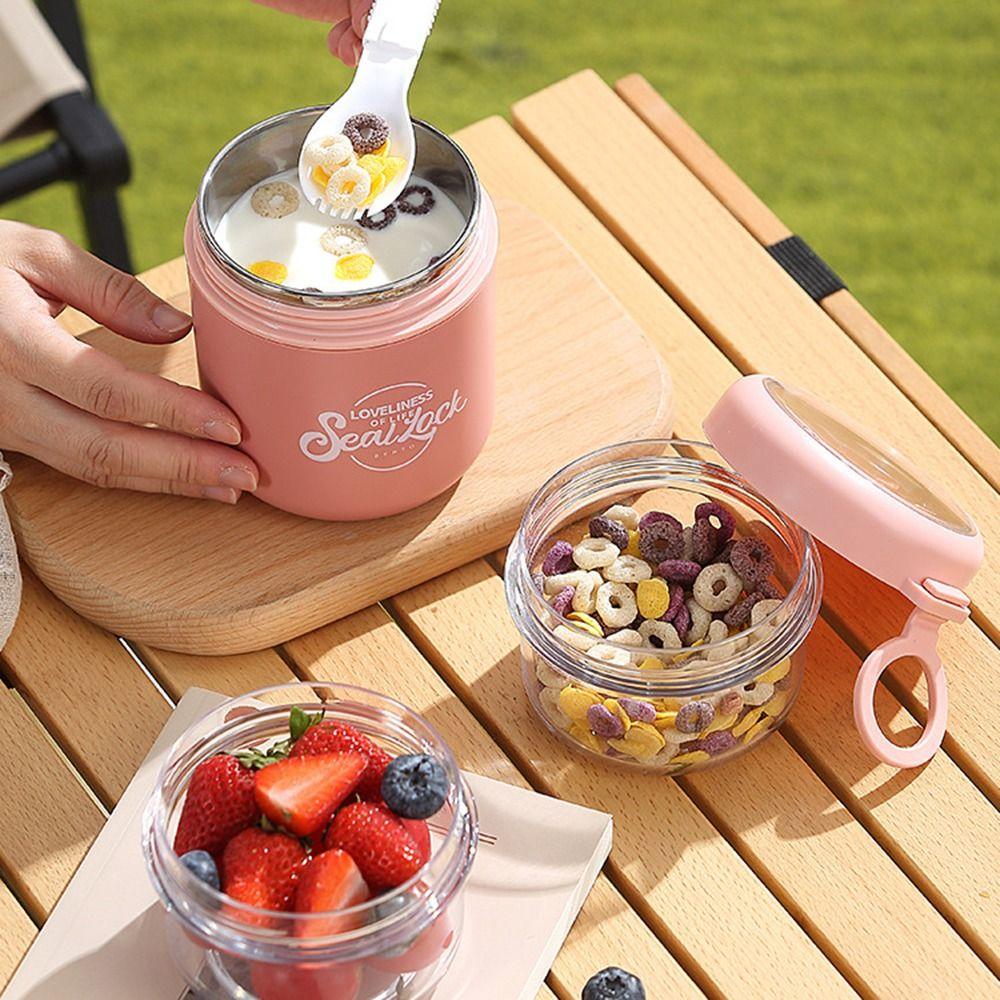 Sealed Food Thermos Container Leak Proof Stainless Steel Breakfast Bowl Portable Lunch Box  Salad