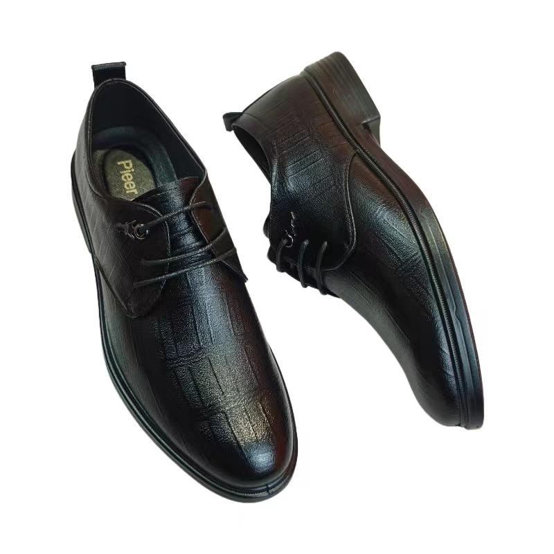 

Кожаные мужские кожаные туфли, классические туфли, черные, новые, на шнуровке, мужские туфли, на все времена года, мужские туфли 669 44 чёрный