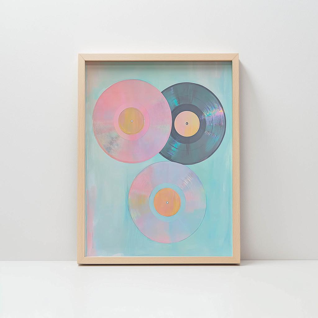 Poster Melodie der Farben Poster Melodie der Farben, 30X40 Cm, Holzrahmen Dunkelbraun, Mattpapier 230 Gsm