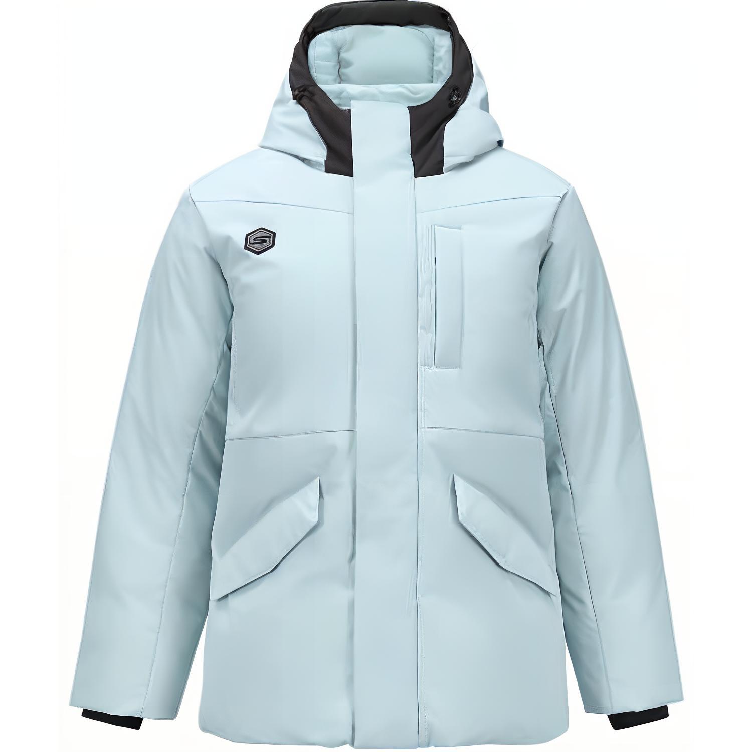 Skechers Comfortable Warm Hooded Jacket Down Coat Men jackets Pearl-Blue P424M026-01MZ M