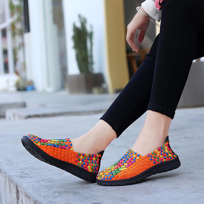 Summer Women Sneakers Comfort Casual Nurse Plus Size Flats Loafers Soft Beach Walking Sports Shoes Lightweight Slip On